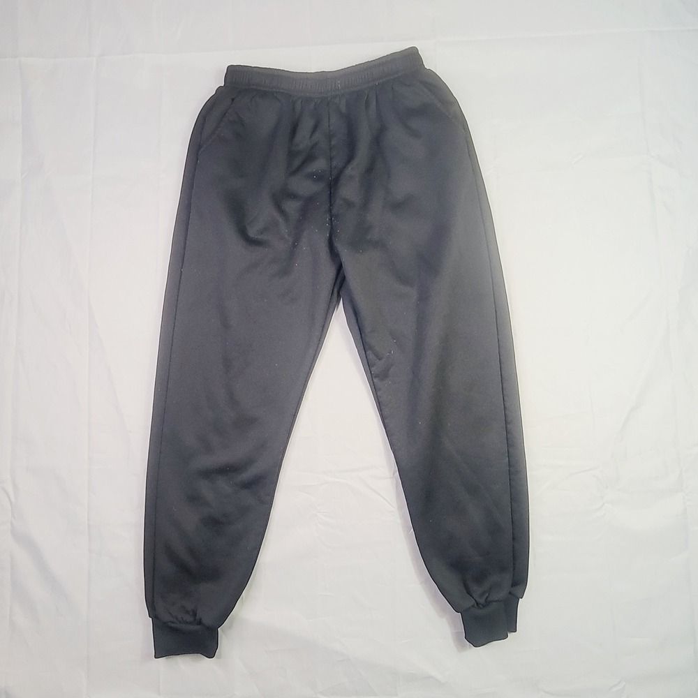 Unbranded Men's Athletic Jogger Sweatpants Size L Black Elastic Waist Cuffed G39